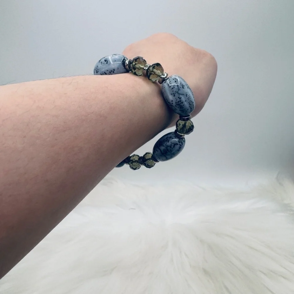 Chunky Harmony Natural Stone Large Beads Bracelet Style 2